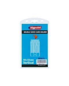 Bigpoint Çift Taraflı Kart Kabı Dikey Şeffaf 55x90mm