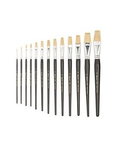 Bigpoint 358F Serisi Beyaz Doğal Kıl Düz Kesik Fırça No: 18